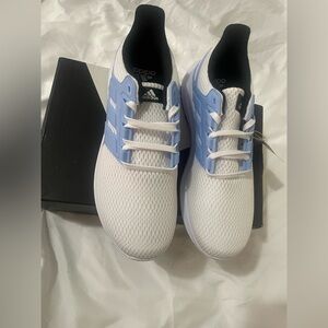 Adidas Kids White and Light Blue Sneakers